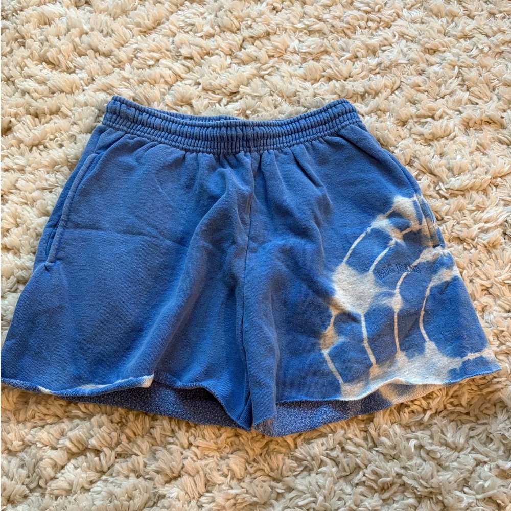 BDG Blue Tie-Dye Terry Athletic Shorts